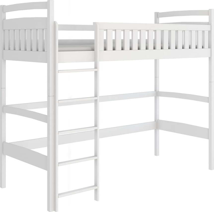 Bílá vyvýšená dětská postel 70x160 cm Mia - Lano Meble Lano Meble