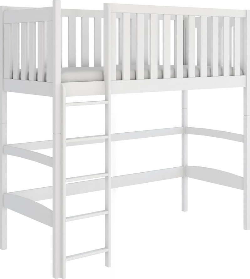 Bílá vyvýšená dětská postel 80x160 cm Laura - Lano Meble Lano Meble