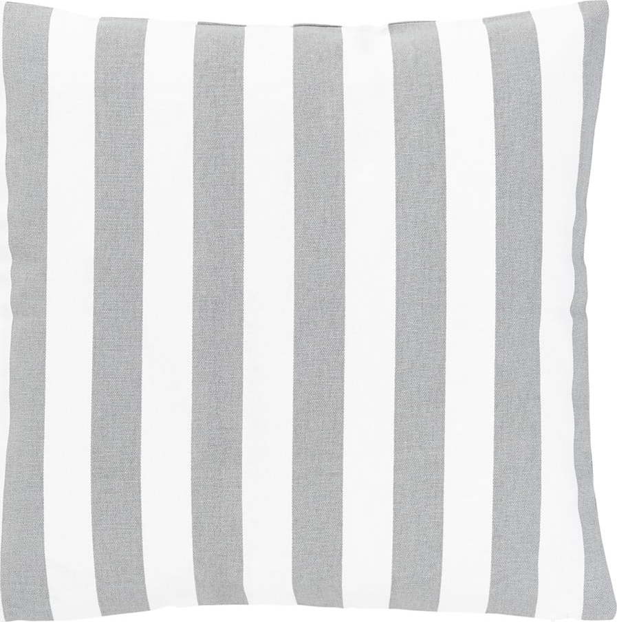 Bílo-šedý bavlněný dekorativní povlak na polštář Westwing Collection Timon