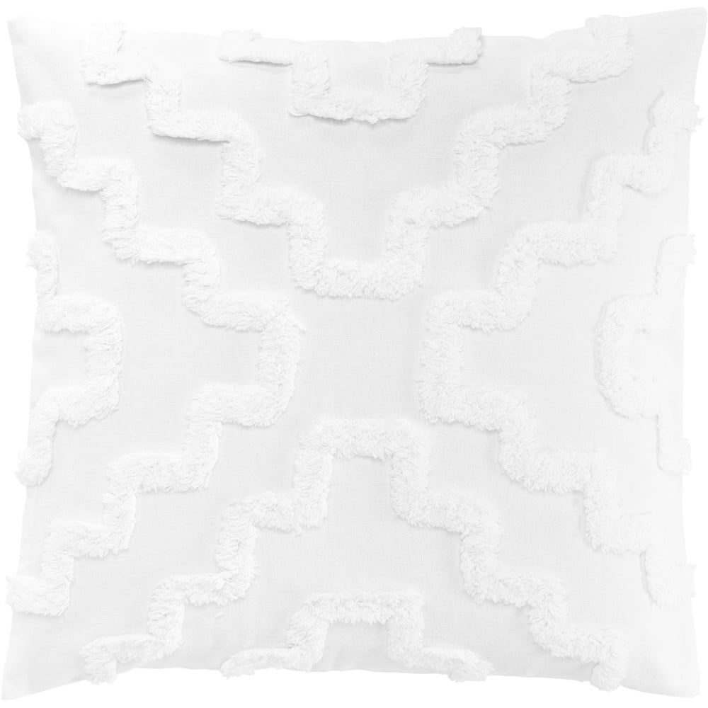 Bílý bavlněný dekorativní povlak na polštář Westwing Collection Lorna