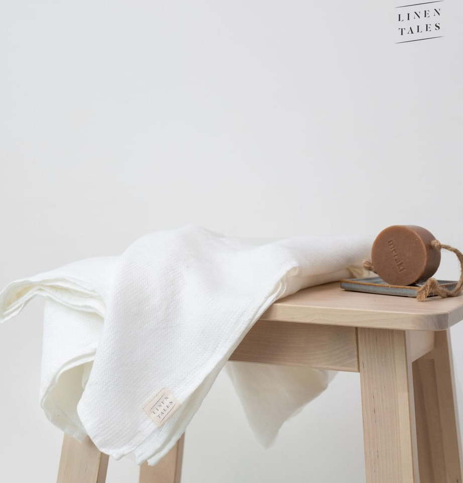 Bílý lněný ručník 125x75 cm - Linen Tales Linen Tales