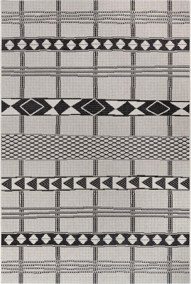 Černo-šedý venkovní koberec Ragami Madrid