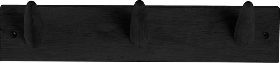 Černý věšák na oblečení z dubového dřeva Canett Uno