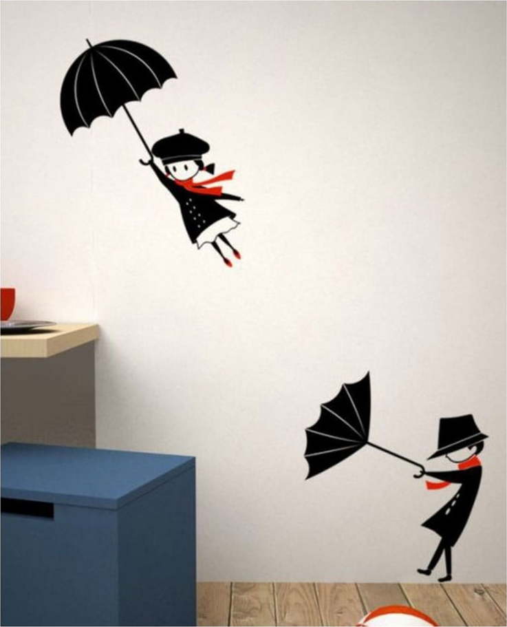 Dekorativní nálepka na stěnu Umbrella UNKNOWN