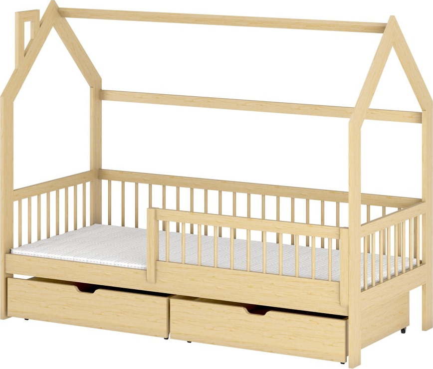 Domečková dětská postel s úložným prostorem 80x160 cm Oskar - Lano Meble Lano Meble