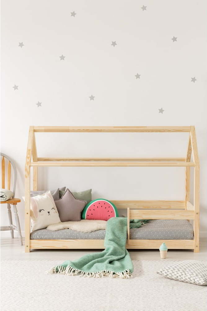 Domečková dětská postel z borovicového dřeva 70x160 cm Mila MB - Adeko Adeko