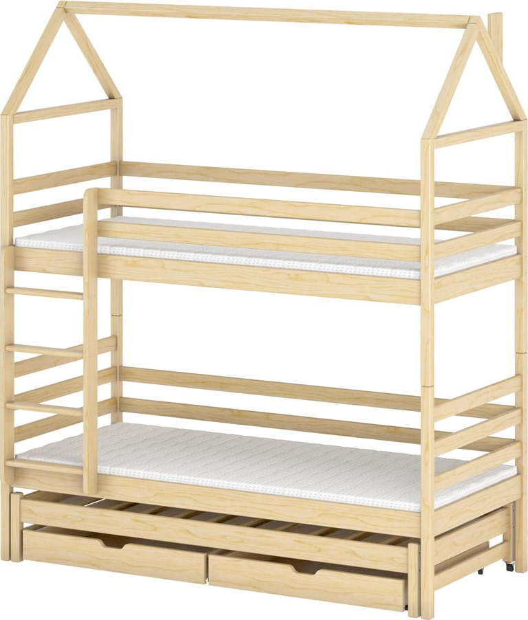Domečková/patrová dětská postel s úložným prostorem 80x160 cm Dalia - Lano Meble Lano Meble