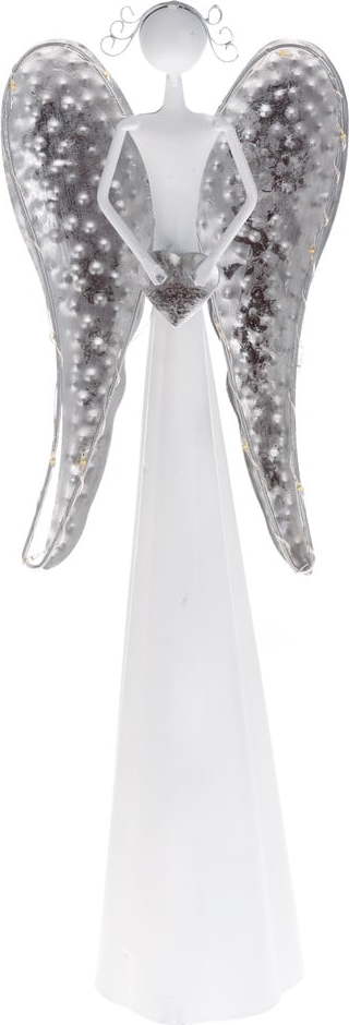 Kovová soška anděla s LED světlem Dakls