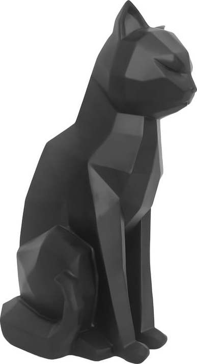 Matně černá soška PT LIVING Origami Cat