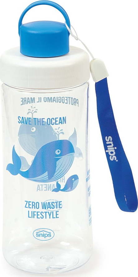 Modrá láhev na vodu Snips Whale
