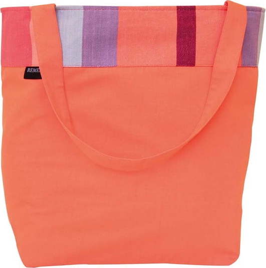 Oranžová bavlněná plážová taška Remember Coral Remember