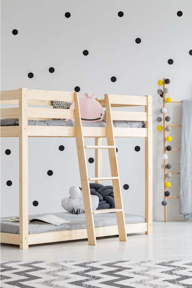 Patrová dětská postel z borovicového dřeva 70x160 cm CLP - Adeko Adeko