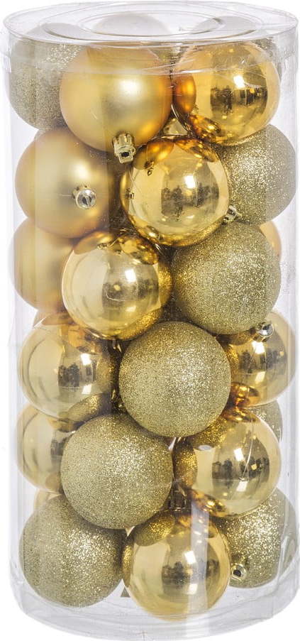 Sada 30 vánočních ozdob ve zlaté barvě Unimasa Baladdas Unimasa