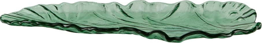 Zelený skleněný servírovací talíř Bahne & CO