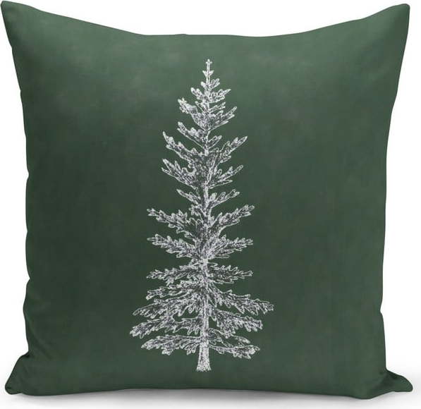Zelený vánoční dekorativní povlak na polštář Kate Louise Christmas Noel