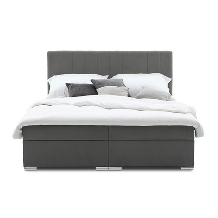 Čalouněná postel GRENLAND 160x200 cm Tmavě šedá Signal-nabytek