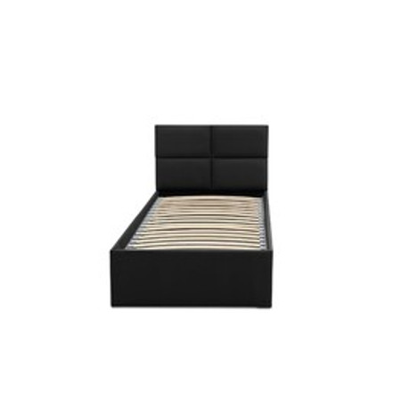 Čalouněná postel MONOS II bez matrace rozměr 140x200 cm - Eko-kůže Černá eko-kůže Signal-nabytek
