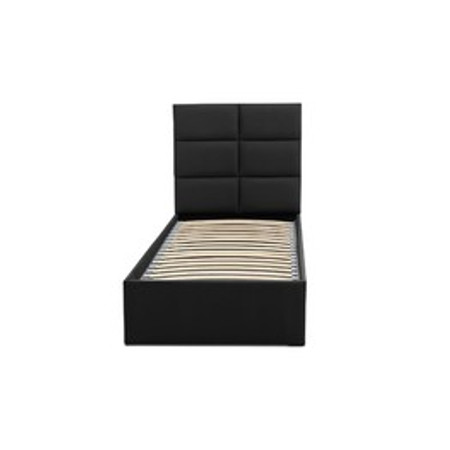 Čalouněná postel TORES II bez matrace rozměr 140x200 cm - Eko-kůže Černá eko-kůže Signal-nabytek