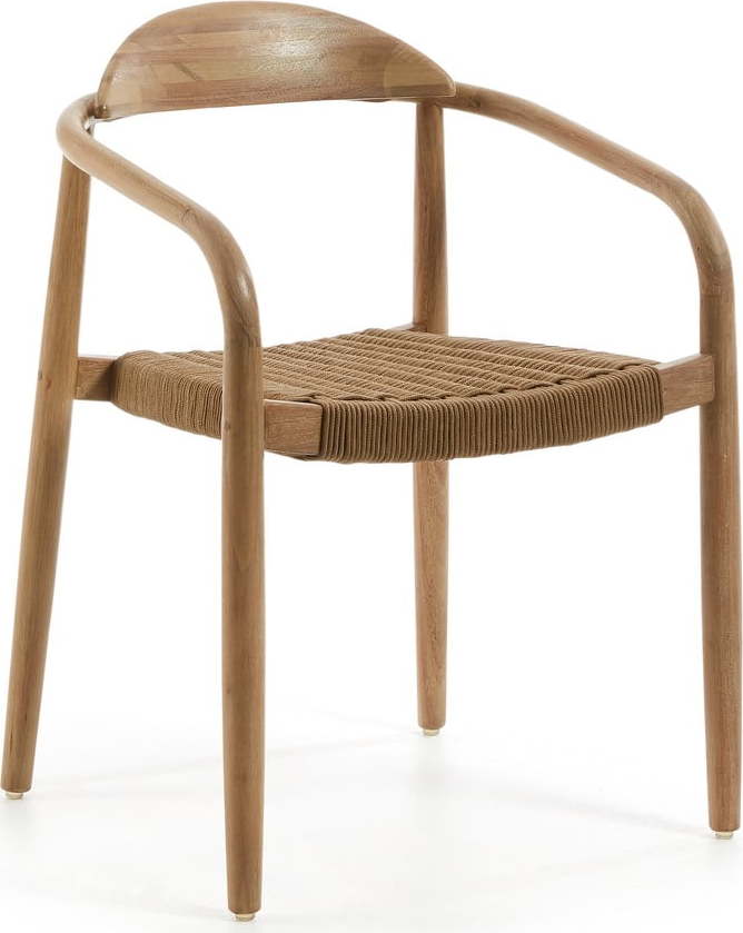 Dřevěná židle s béžovým sedákem Kave Home Glynis Kave Home