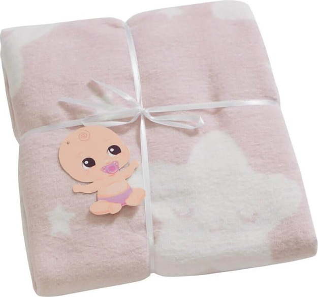 Růžová bavlněná dětská deka 120x100 cm Baby Star - Mila Home Mila Home