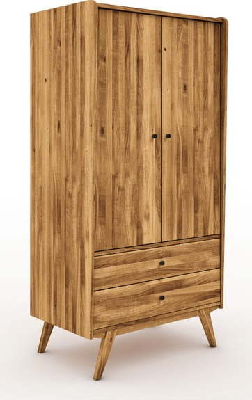 Šatní skříň z dubového dřeva 100x200 cm Retro - The Beds The Beds