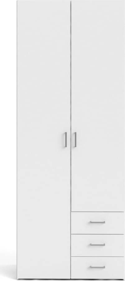 Bílá šatní skříň 78x200 cm Space - Tvilum Tvilum