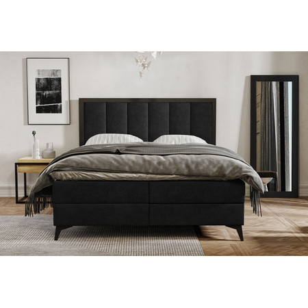 Čalouněná postel LOFT rozměr 180x200 cm - černá TT-FURNITURE