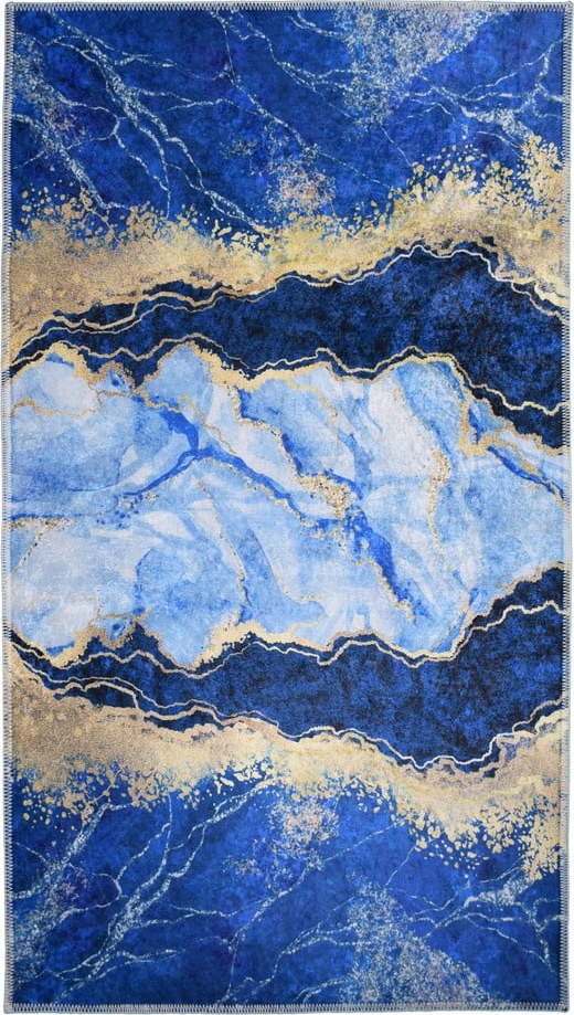 Modrý/ve zlaté barvě koberec 180x120 cm - Vitaus Vitaus