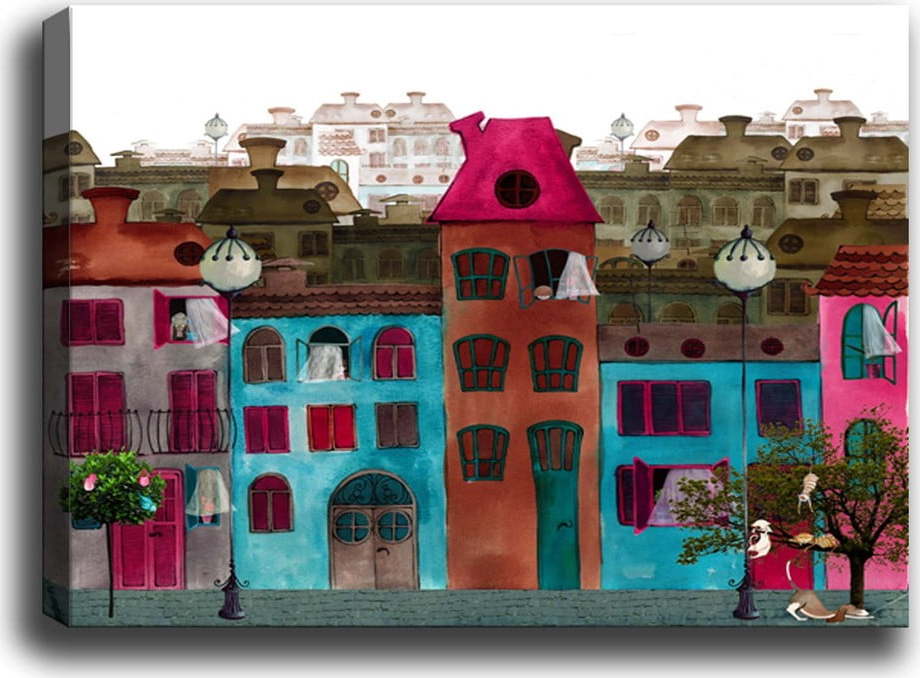Obraz Tablo Center Colorful Houses