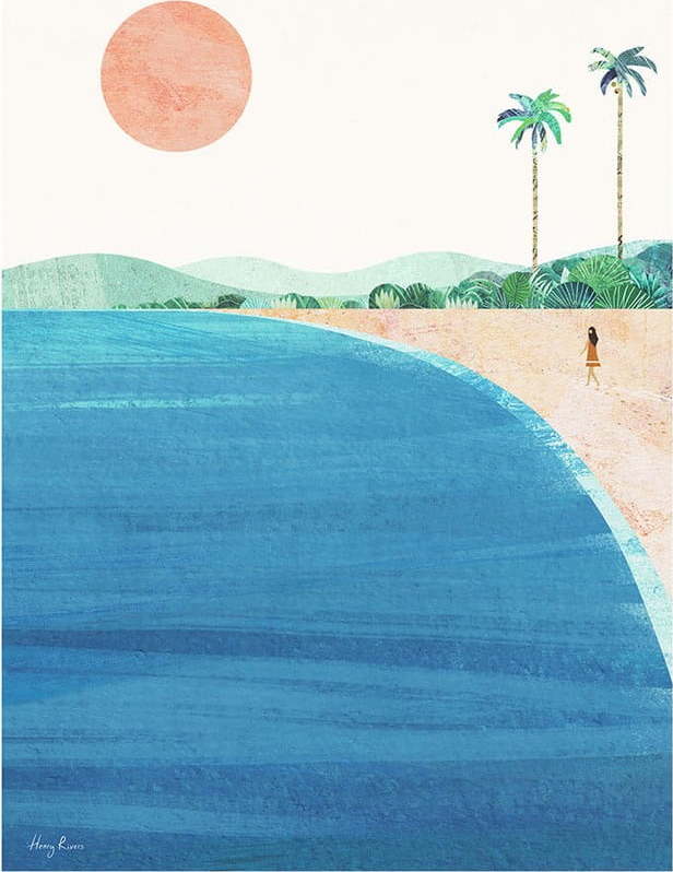 Plakát 30x40 cm Paradise Beach - Travelposter Travelposter