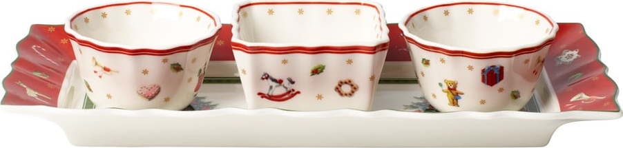 Set 3 porcelánových servírovacích misek s tácem s vánočním motivem Villeroy & Boch Villeroy & boch