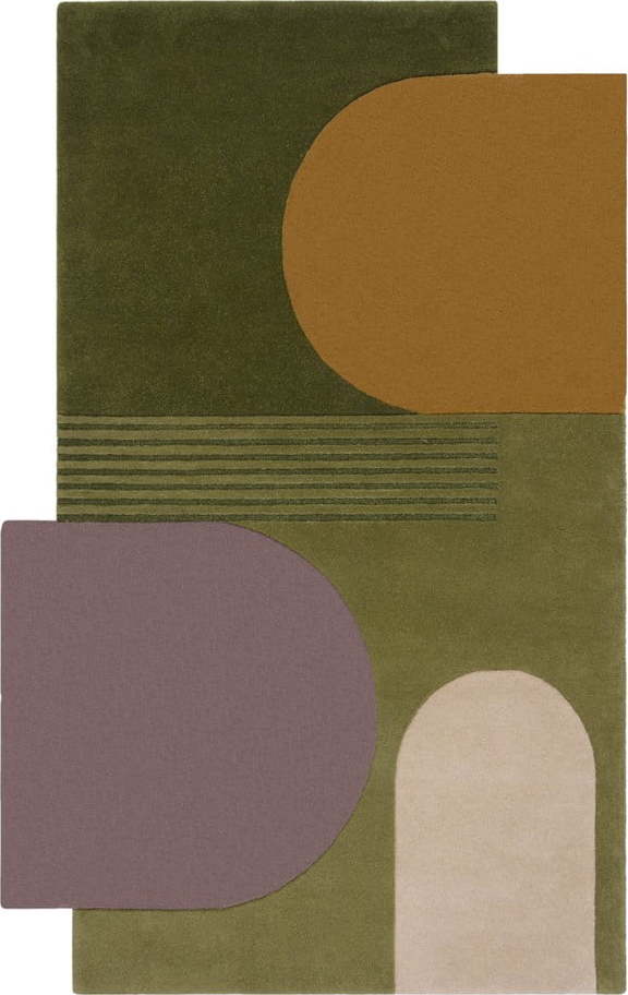 Zelený vlněný koberec 240x150 cm Lozenge - Flair Rugs Flair Rugs
