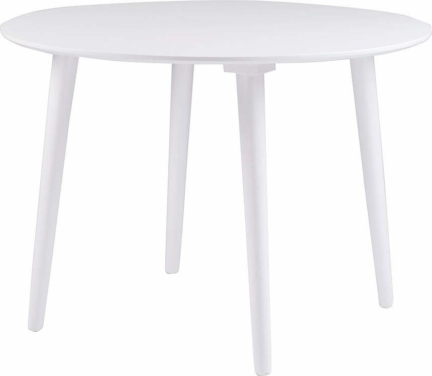 Bílý jídelní stůl ze dřeva kaučukovníku Rowico Lotte