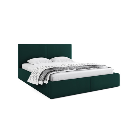 Čalouněná postel HILTON 160x200 cm Zelená BMS