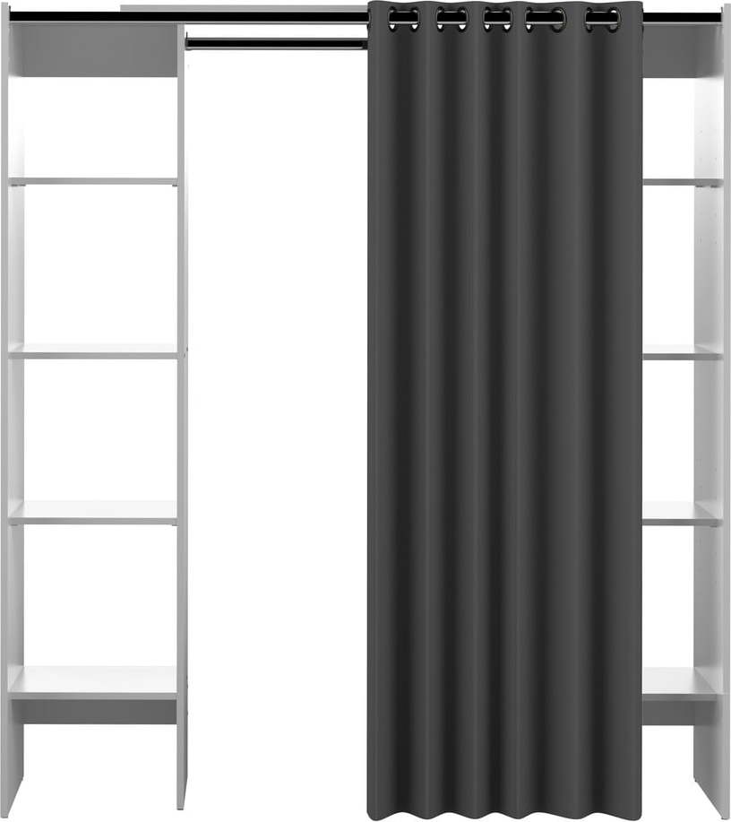 Černo-bílá šatní skříň 185x182 cm Tom - TemaHome France TemaHome France