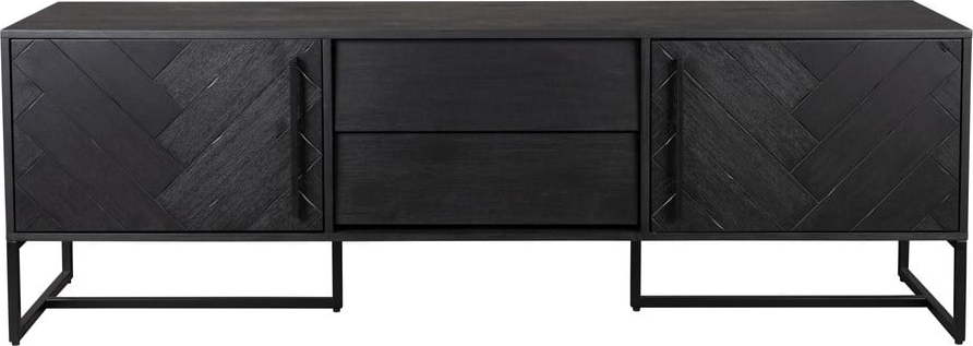 Černý TV stolek v dekoru exotického dřeva 180x60 cm Class - Dutchbone Dutchbone