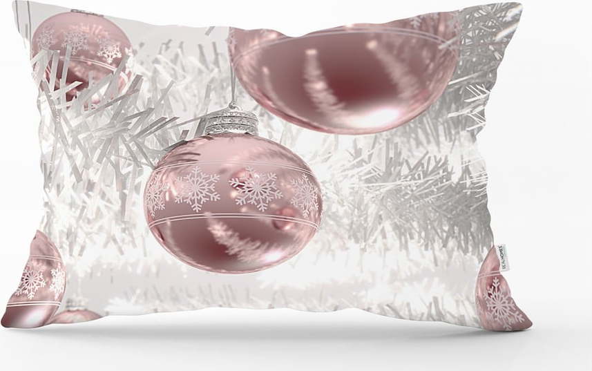 Vánoční povlak na polštář Minimalist Cushion Covers Pinkish Ornaments