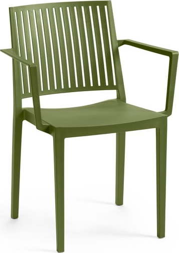 Zelená plastová zahradní židle Bars - Rojaplast Rojaplast