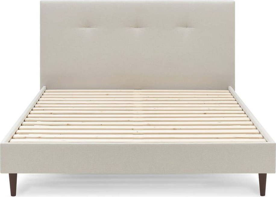 Béžová čalouněná dvoulůžková postel s roštem 180x200 cm Tory - Bobochic Paris Bobochic Paris