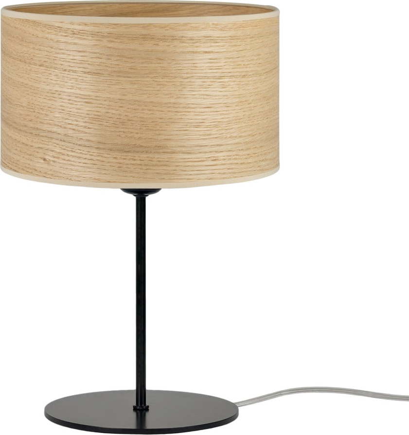 Béžová stolní lampa z přírodní dýhy Sotto Luce Tsuri S