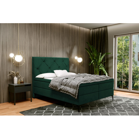 Čalouněná postel Arizona 160x200 cm Zelená KOLA