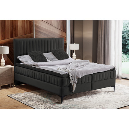 Čalouněná postel Dakota 160x200 cm Černá KOLA