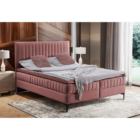 Čalouněná postel Dakota 200x200 cm Růžová KOLA