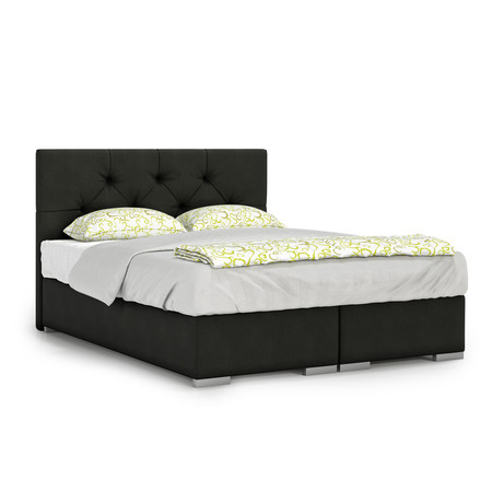 Čalouněná postel London 200x200 cm Černá KOLA