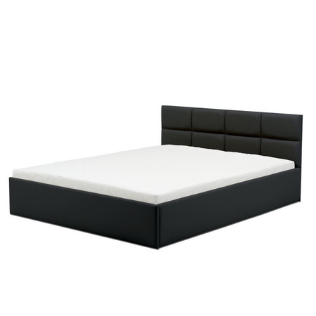 Čalouněná postel MONOS II s pěnovou matrací rozměr 180x200 cm - Eko-kůže Černá eko-kůže Signal-nabytek