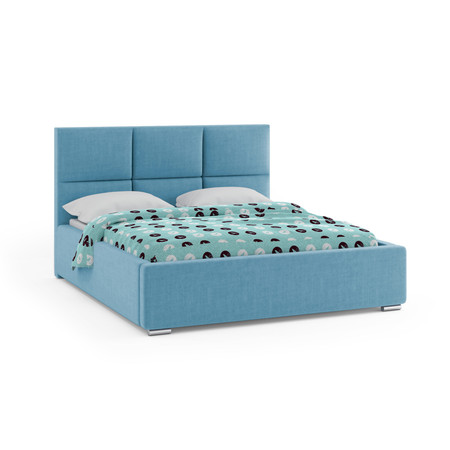 Čalouněná postel NOVATIC 160x200 cm Modrá KOLA