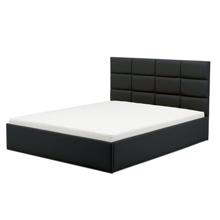 Čalouněná postel TORES II s pěnovou matrací rozměr 140x200 cm - Eko-kůže Černá eko-kůže Signal-nabytek