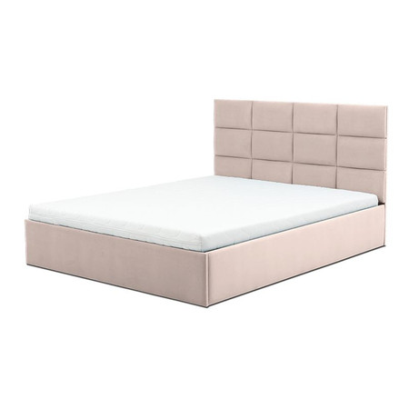 Čalouněná postel TORES s pěnovou matrací rozměr 180x200 cm Béžová Signal-nabytek