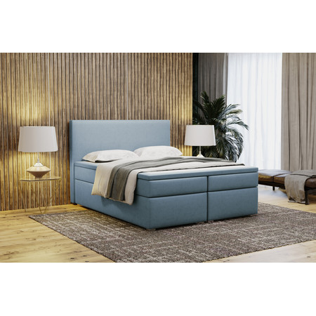 Čalouněná postel bez úložného prostoru VIERA 180x200 Modrá KOLA