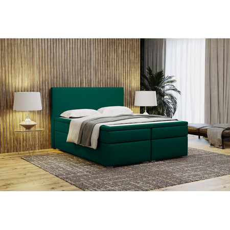 Čalouněná postel bez úložného prostoru VIERA 200x200 cm Zelená KOLA
